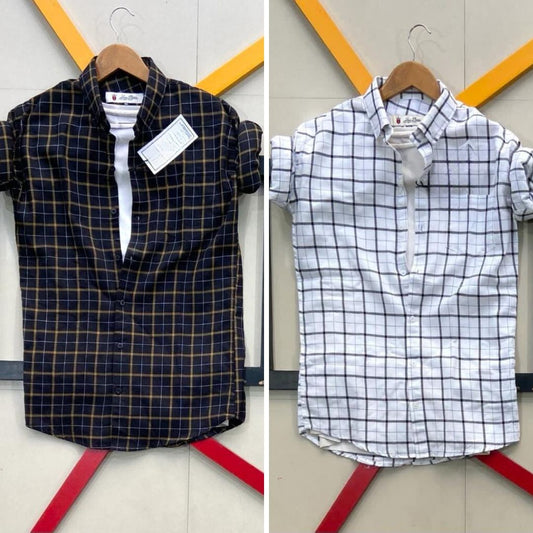 Branded Casual Check Shirts For Men (Combo Offer)