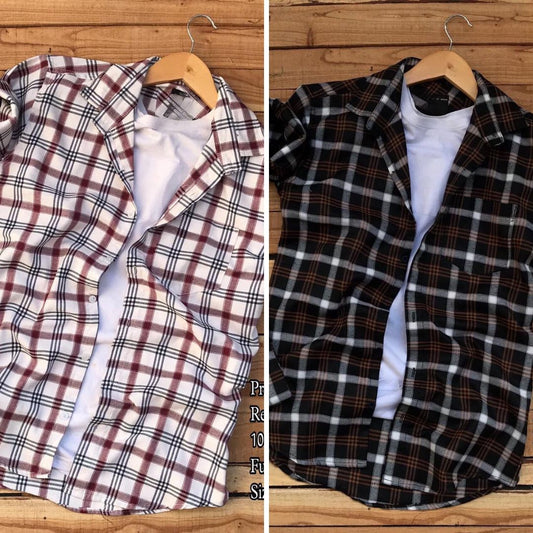 Branded Casual Check Shirts For Men (Combo Offer)