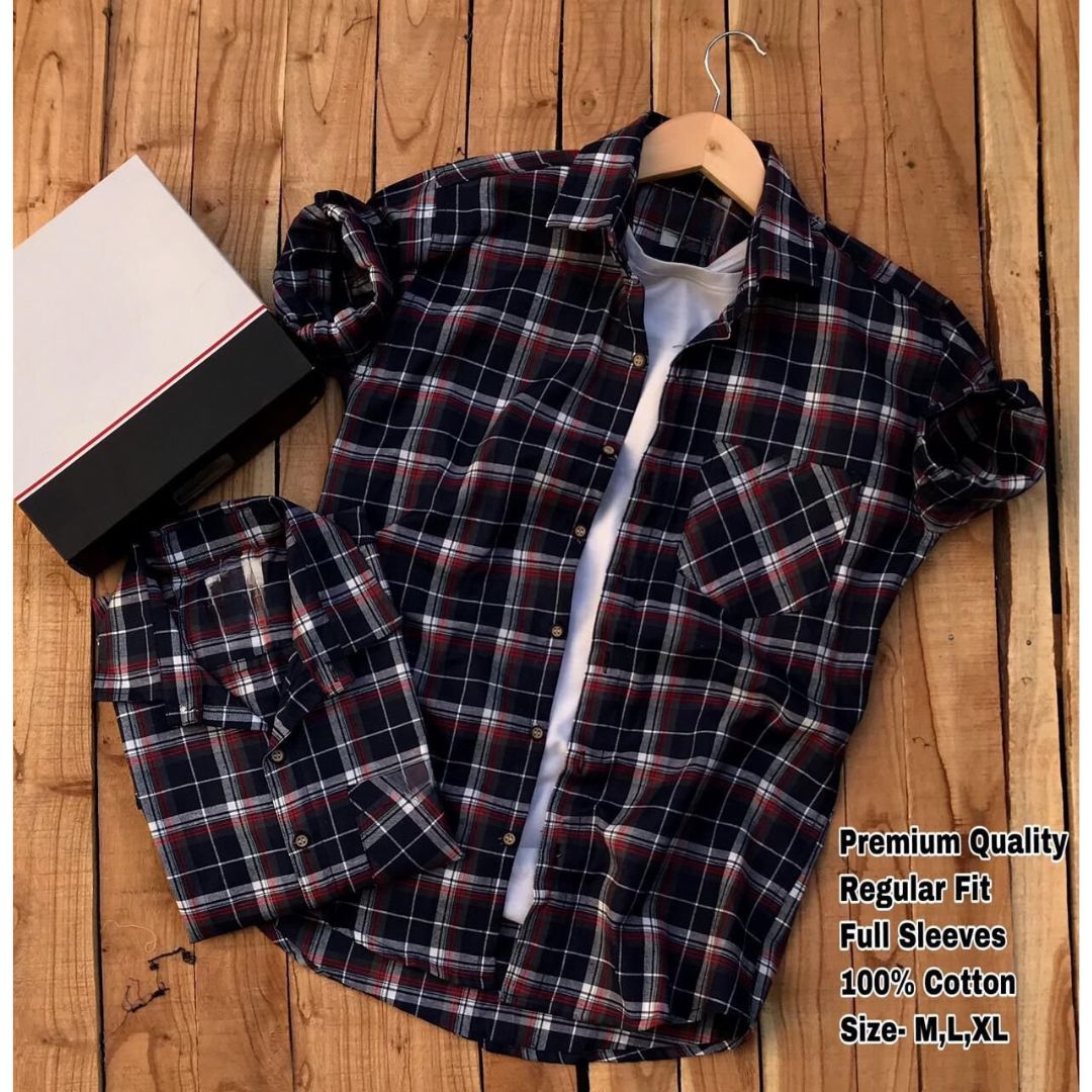 Branded Casual Check Shirts For Men (Pack of 2)