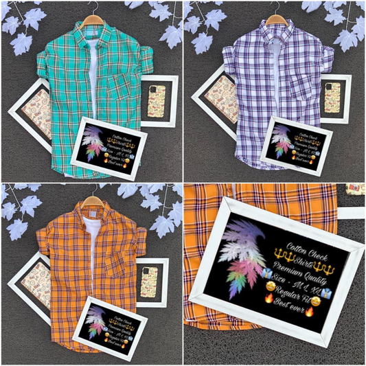 2 Casual Check Shirts For Men