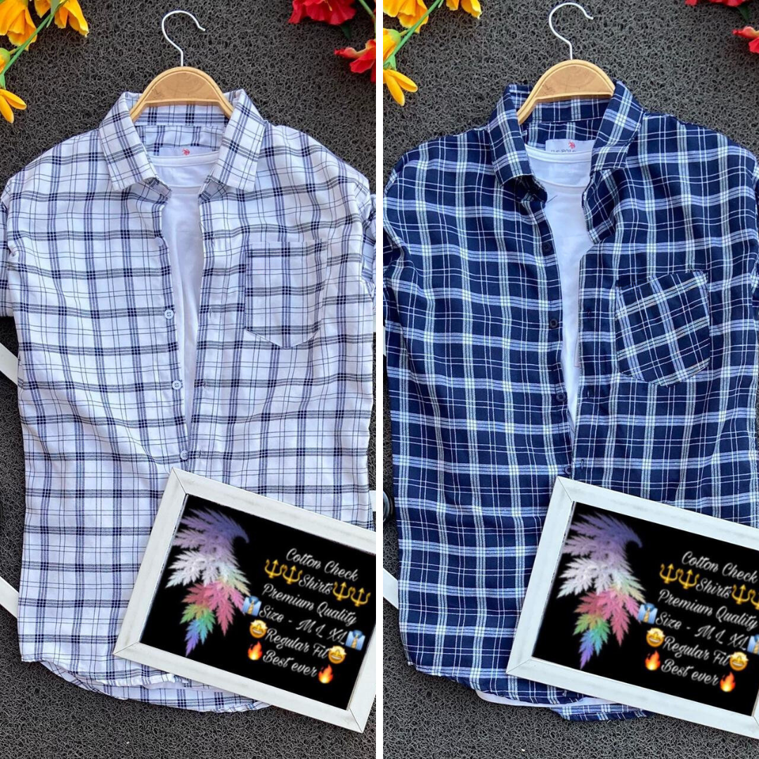 Trendsetter's Designer Shirts Combo Pack Of 2 (Assured Quality)