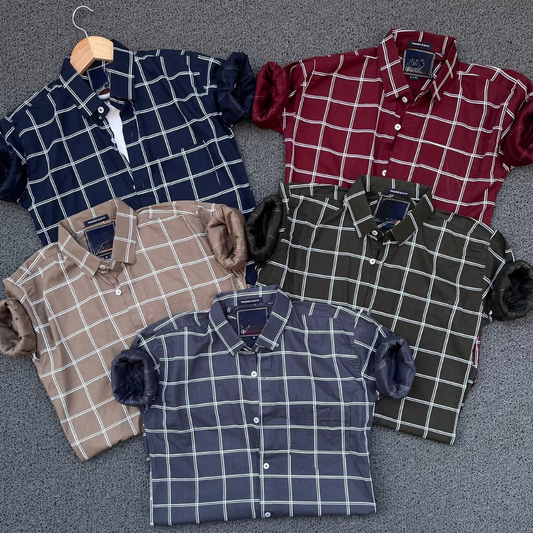 2 Casual Check Shirts For Men