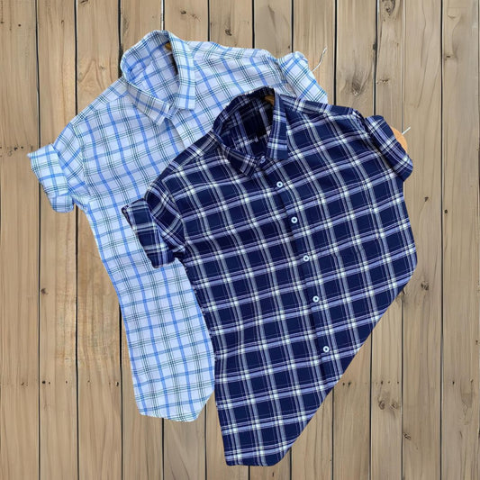 2 Branded Casual Check Shirts For Men