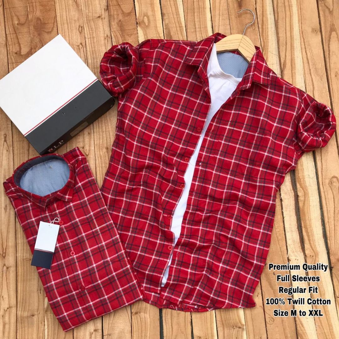 2 Branded Casual Check Shirts For Men