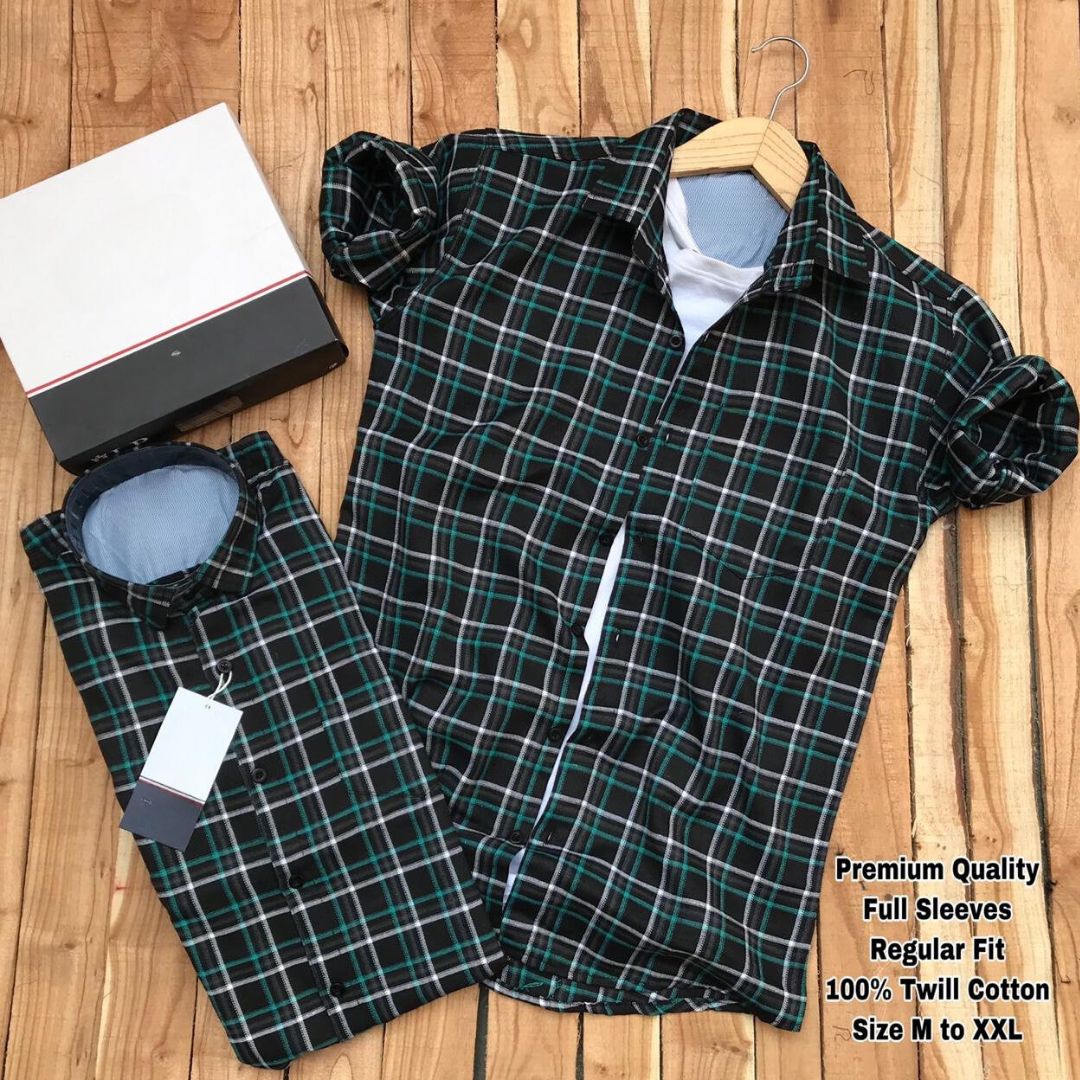 2 Branded Casual Check Shirts For Men