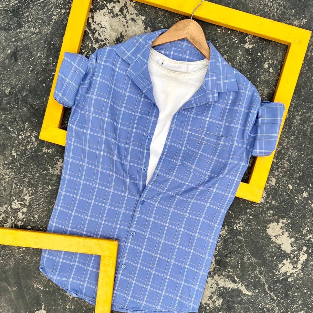 2 Branded Casual Check Shirts For Men