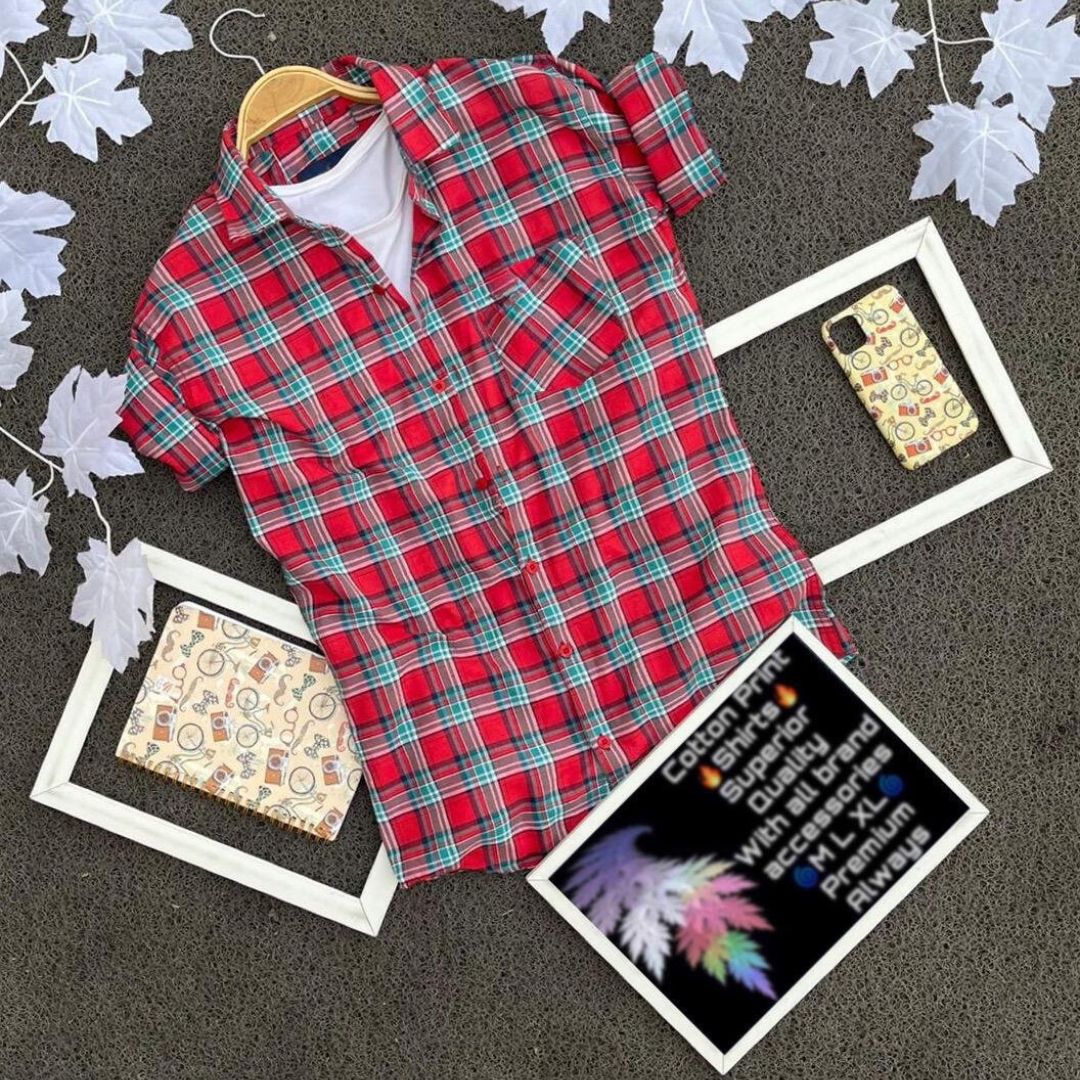 2 Branded Casual Check Shirts For Men