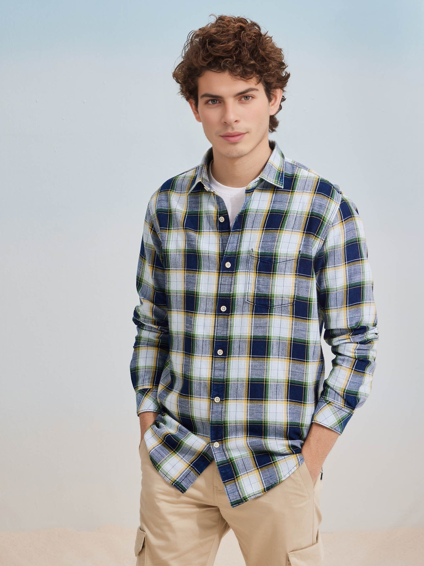 Branded Casual Check Shirts For Men (Combo of 2)