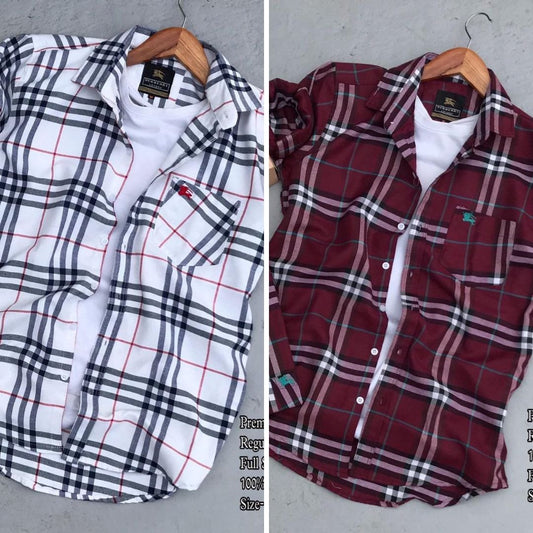 Branded Casual Check Shirts For Men (Combo Offer)