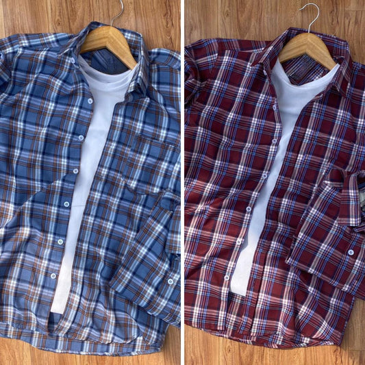 Branded Casual Check Shirts For Men (Combo Offer)