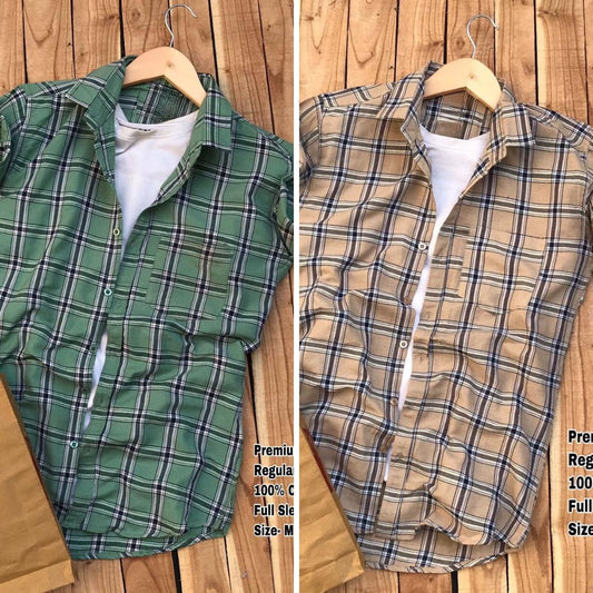 Branded Casual Check Shirts For Men (Combo Offer)