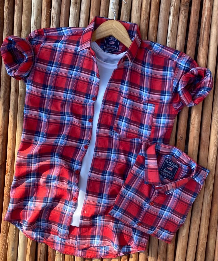 2 Branded Casual Check Shirts For Men