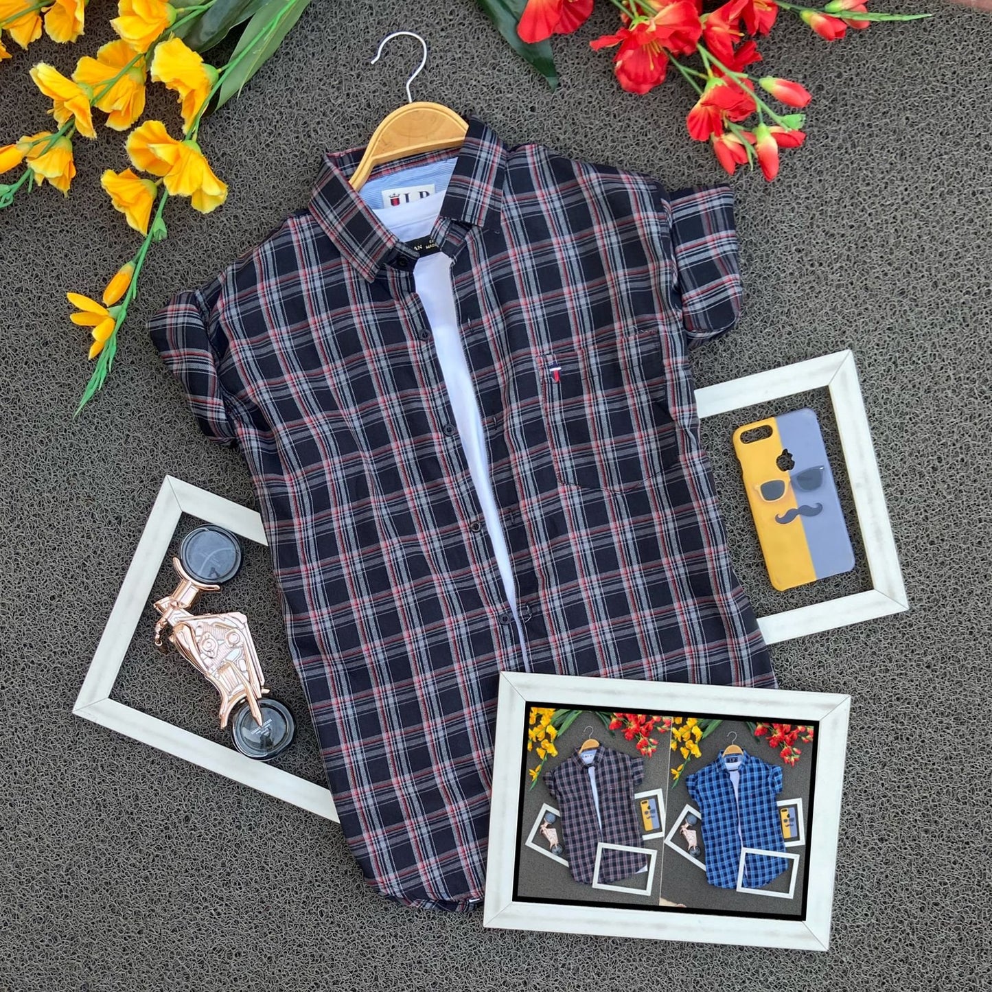 2 Branded Casual Check Shirts For Men