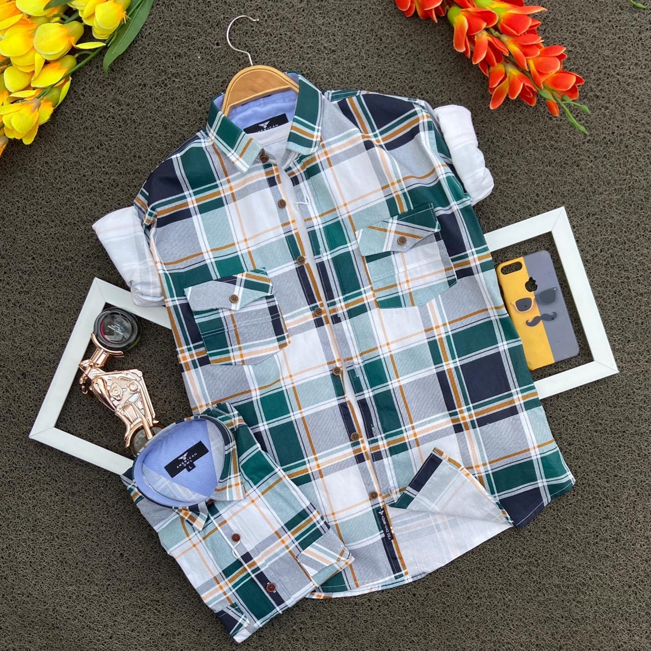 2 Branded Casual Check Shirts For Men