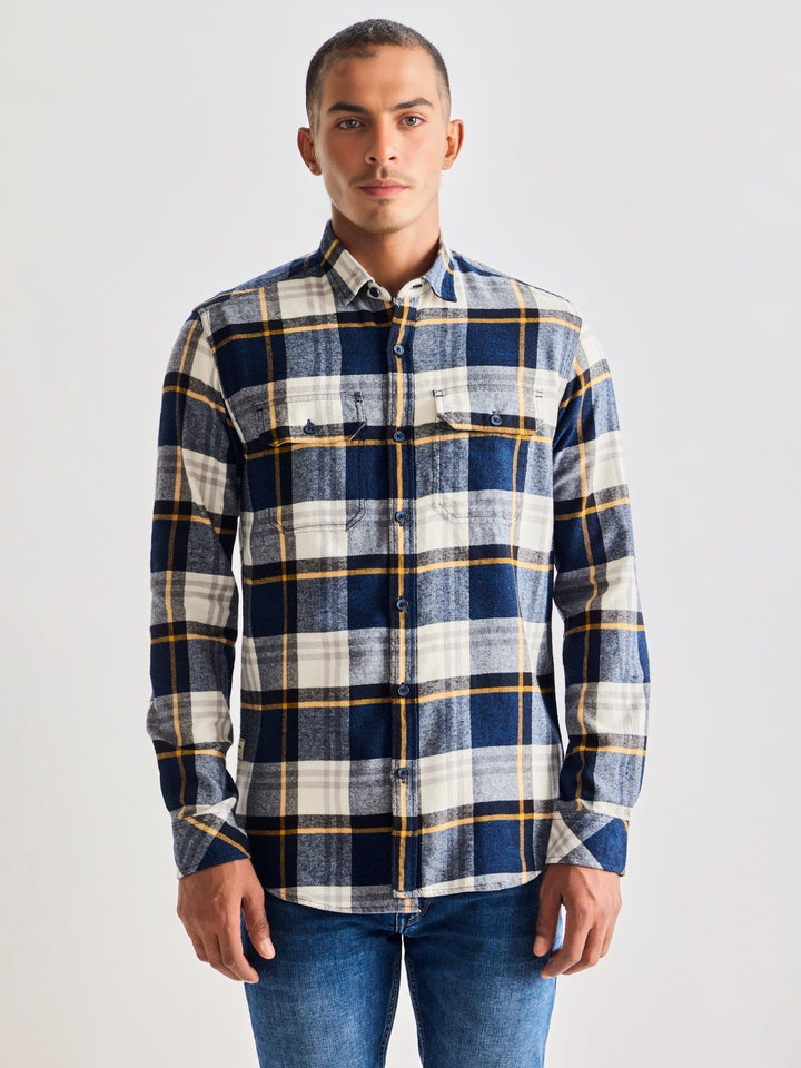 Branded Casual Check Shirts For Men (Combo of 2)