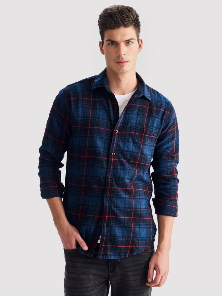 Branded Casual Check Shirts For Men (Combo of 2)